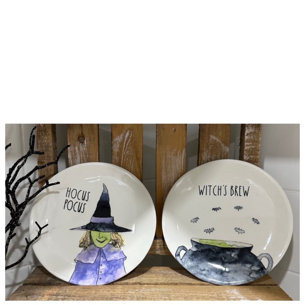 NEW Rae Dunn Ceramic Set of 4 Halloween Plates 🧙♀️ - Picture 5 of 6